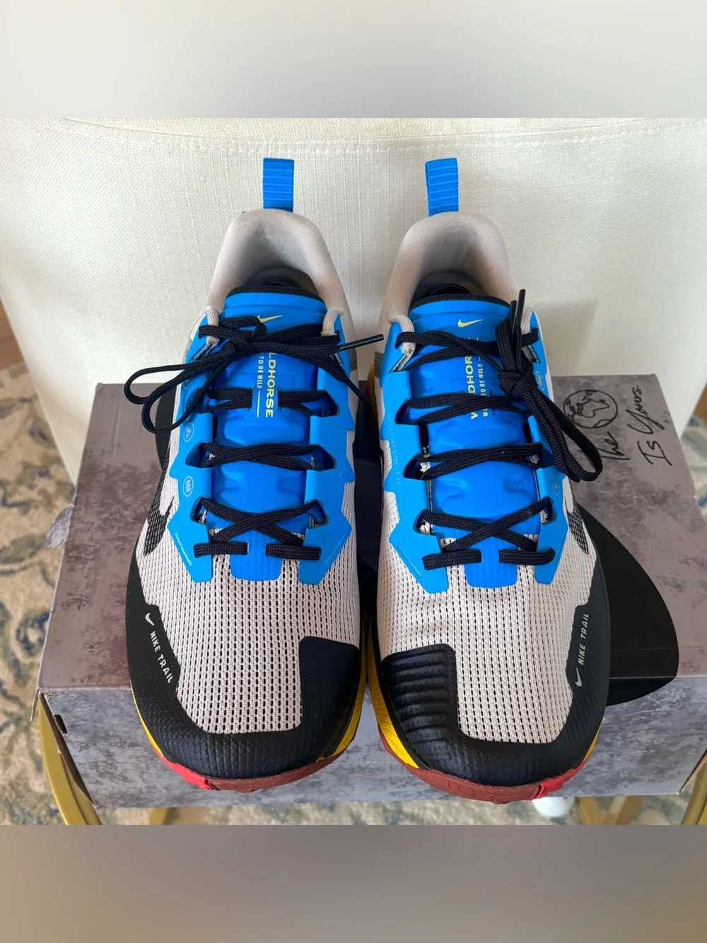 Nike React Wildhorse 8 Trail Running Shoes DR2686-003 Light Iron Ore Sulfur 13
